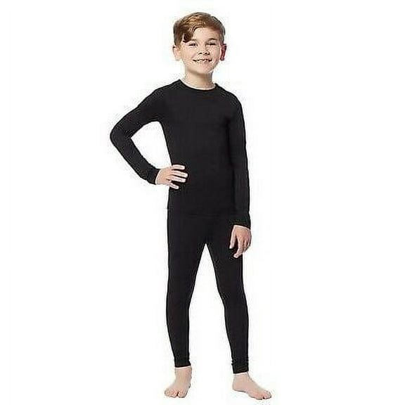 32 Degrees Heat Kids' Base Layer Set, Black, Large 12/14 - NEW