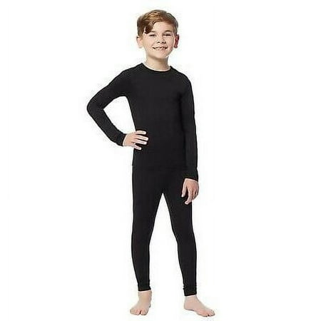 32 Degrees Heat Kids Base Layer Set Black Large 12/14 - NEW