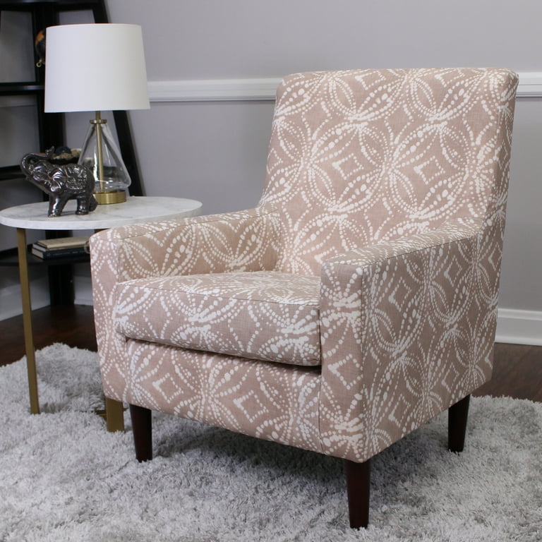 Mainstays Kinley Lounge Arm Chair Tan Polyester Fabric Walmart