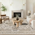 thumbnail image 5 of Findosom 8'x10' Vintage Area Rug for Living Room, Machine Washable Rugs Non Slip Distressed Indoor Rug,Large Retro Area Rug Floor Carpet for Bedroom Dining Room Entryway Office Decor,Beige, 5 of 8