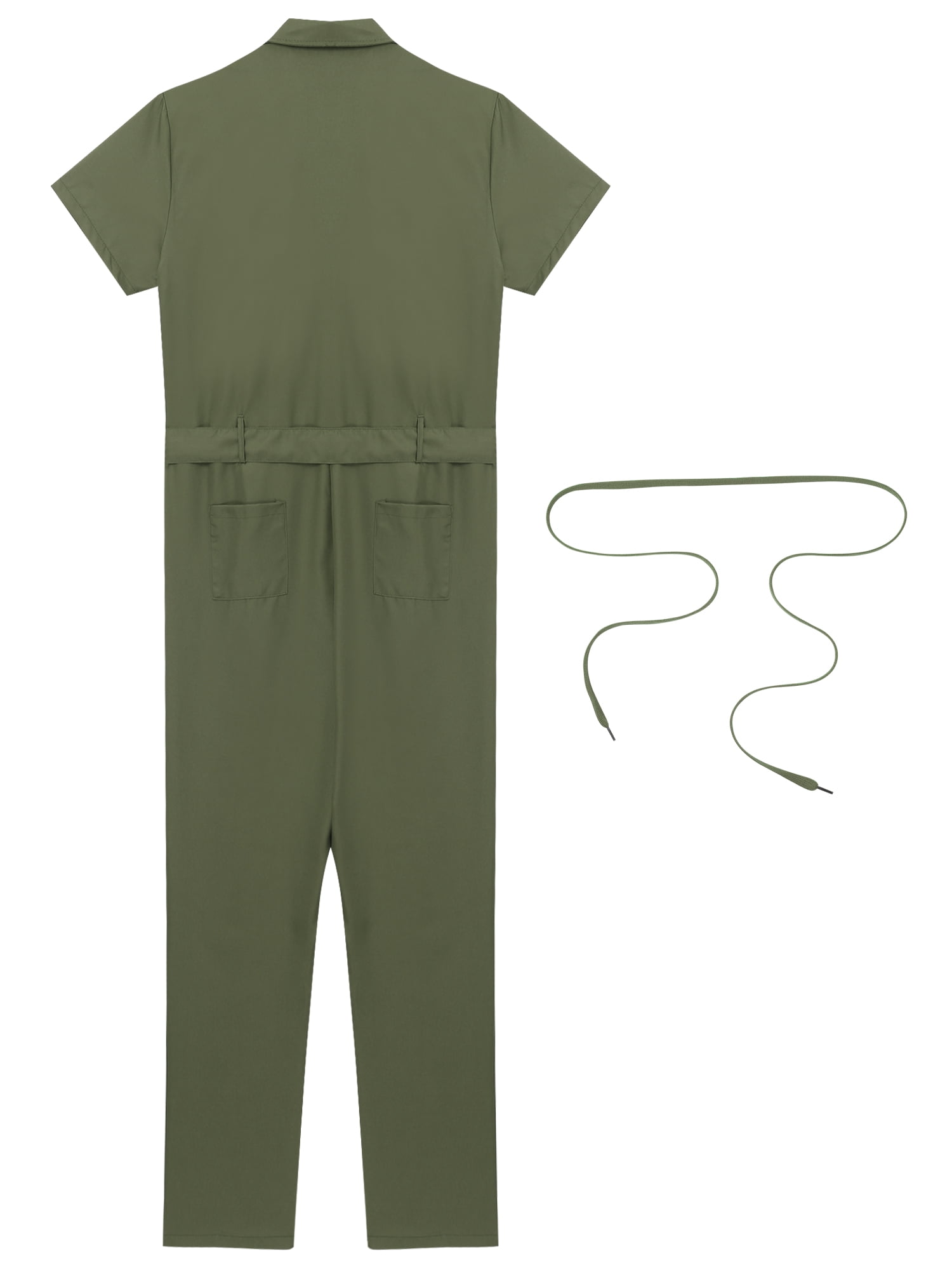 XUNZOO Mens Short Sleeve Work Overalls Zipper Mechanics Workwear