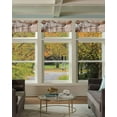 thumbnail image 2 of Marble Brown Curtain Valance for Windows/Living Room/Kitchen/Bathroom/Café, Short Rod Pocket Tier Curtain Window Treatment Panel Modern Abstract Ink Painting Luxury Topper Curtain 60''x18'', 2 of 6