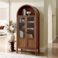 thumbnail image 2 of Storage Display Accent Cabinet, Walnut, Wood, Living Office Kitchen Hospitality Restaurant, Modern Contemporary HB36291, 2 of 10