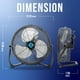 thumbnail image 2 of Tornado Ventilador de piso de metal de alta velocidad de 12 pulgadas, enfriamiento potente de 3 velocidades para espacios industriales, comerciales y domésticos, inclinación de 120°, cable de 6.0 pies, 2 of 5