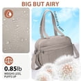 thumbnail image 3 of Gocvo Travel Duffel Bag, Adjustable Strap Gym Bag with Wet Pocket for Women, Lightweight Puffy Tote Bag, Water Resistant Overnight Bag for Daily Use, Travel, Gym(Camel), 3 of 8