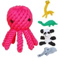 thumbnail image 3 of Flmtop Pet Cotton Rope Knot Animal Interactive Bite-resistant Teeth Cleaning Dog Toys Green, 3 of 9