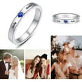 thumbnail image 3 of Women's Personalized Simulated Birthstone Name Rings 925 Sterling Silver Customized Wedding Ring Band with 2 Names Jewelry Gift for Mothers, 3 of 5