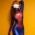 thumbnail image 2 of Disfraz de superhéroe para mujer, Spiderman, para niñas, juego de PS4, disfraz de Halloween, traje Zentai, mono para adultos y niños, 2 of 4