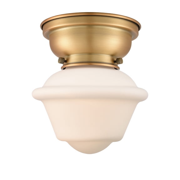 Innovations 623-1F-BB-G531-LED Small Oxford 1 Light 8 inch Flush Mount, Brushed Brass
