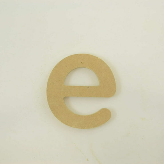 Package of 1, 8 Inch X 3/4" Thickness MDF Letter e in The Gotham Rounded Font, Thick, Lower Case for Art & Craft Project, Made in USA