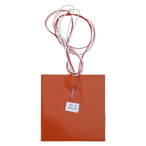 120x120mm 12V 120W Flexible Silicone Heater Mat/Pad, Printer Heated Bed Heating ,