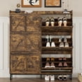 thumbnail image 6 of FANRAL Shoe Storage Cabinet for Entryway,6 Flip Drawers Shoe Rack Organizer,Wooden Narrow Shoes Cabinet,Brown, 6 of 8
