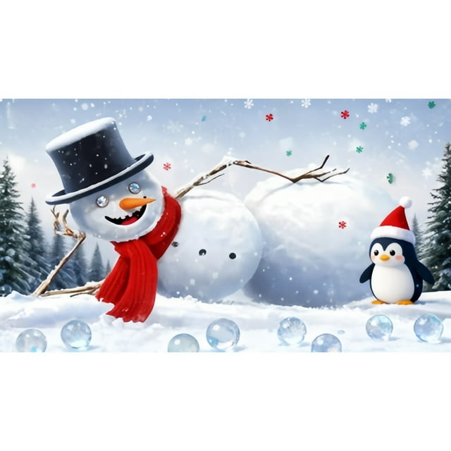 SIfdSeng Get it Fast Large Garage Door Banner Outdoor for Holiday Season Front Porch Yard Festive Xmas Welcome Sign with Santa Sleigh Reindeer Snowman Design Weather