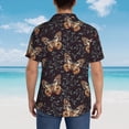 thumbnail image 4 of Honeii Butterfly1 Print Men’s Hawaiian Shirt,Classic Button-Down Short Sleeve Shirt, for Beach, Vacation, and Outdoor Activities,Medium, 4 of 7