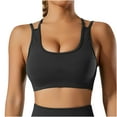 thumbnail image 1 of Timegard Sports Bras for Women High Impact Ribbed Stretch Seamless Breathable Crisscross Workout Gym Bra, 1 of 6