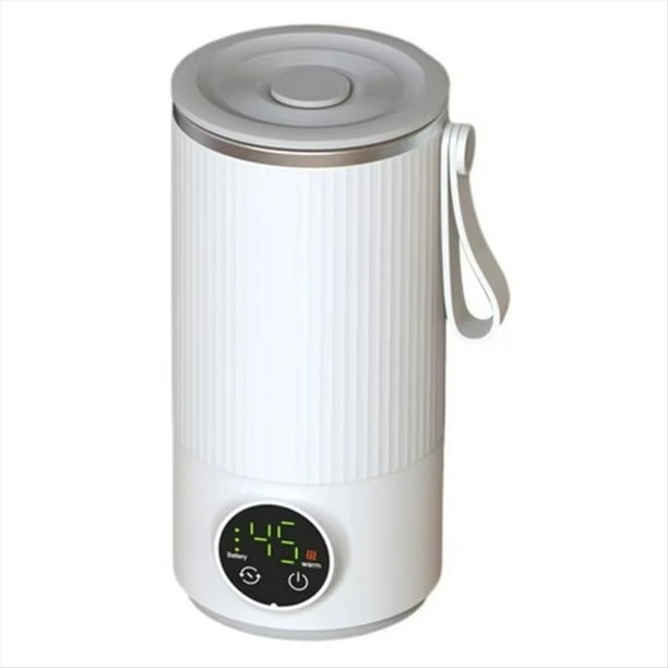 Vaso Eléctrico Portátil Inalámbrico con Batería Recargable de 6000 MAh, Mezclador Automático de 300 Ml, 6 Velocidades de Temperatura, 110 V-220 V.