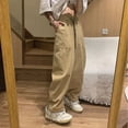 thumbnail image 3 of Pantalones Hombre Pantalones Cargo Rectos para Hombre Anchos Caqui Estilo Coreano Ajuste Regular Ropa Callejera Y2k Emo Talla Grande Largo Moda, 3 of 5