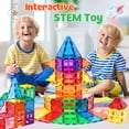 thumbnail image 2 of Magnetic Tiles for Kids,Educational Magnetic Building Blocks for Boys Girls, STEM Preschool Kidergarten Learning Toys, 2 of 8