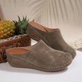 thumbnail image 4 of Tauxra Sandales Compensées à Bout Fermé pour Femmes, Sandales Décontractées à Enfiler pour Femmes avec Semelle Intérieure Coussinée et Semelle Extérieure Durable, Chaussures Polyvalentes de Couleur Unie pour le Quotidien, 4 of 9