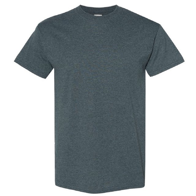 Gildan - Camiseta básica de manga corta Modelo Heavy Cotton para hombre - 100% algodón gordo (Jaspeado Oscuro)