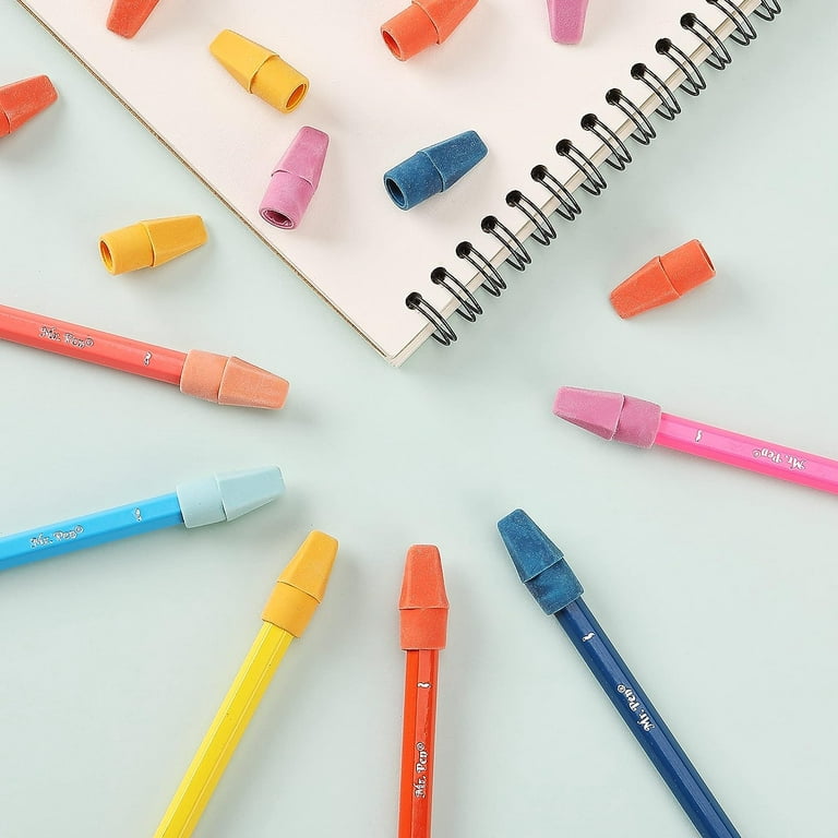 Mr. Pen- Pencil Erasers Toppers, 120 Pack, Vintage Colors, Erasers for  Pencils, Pencil Top Erasers 