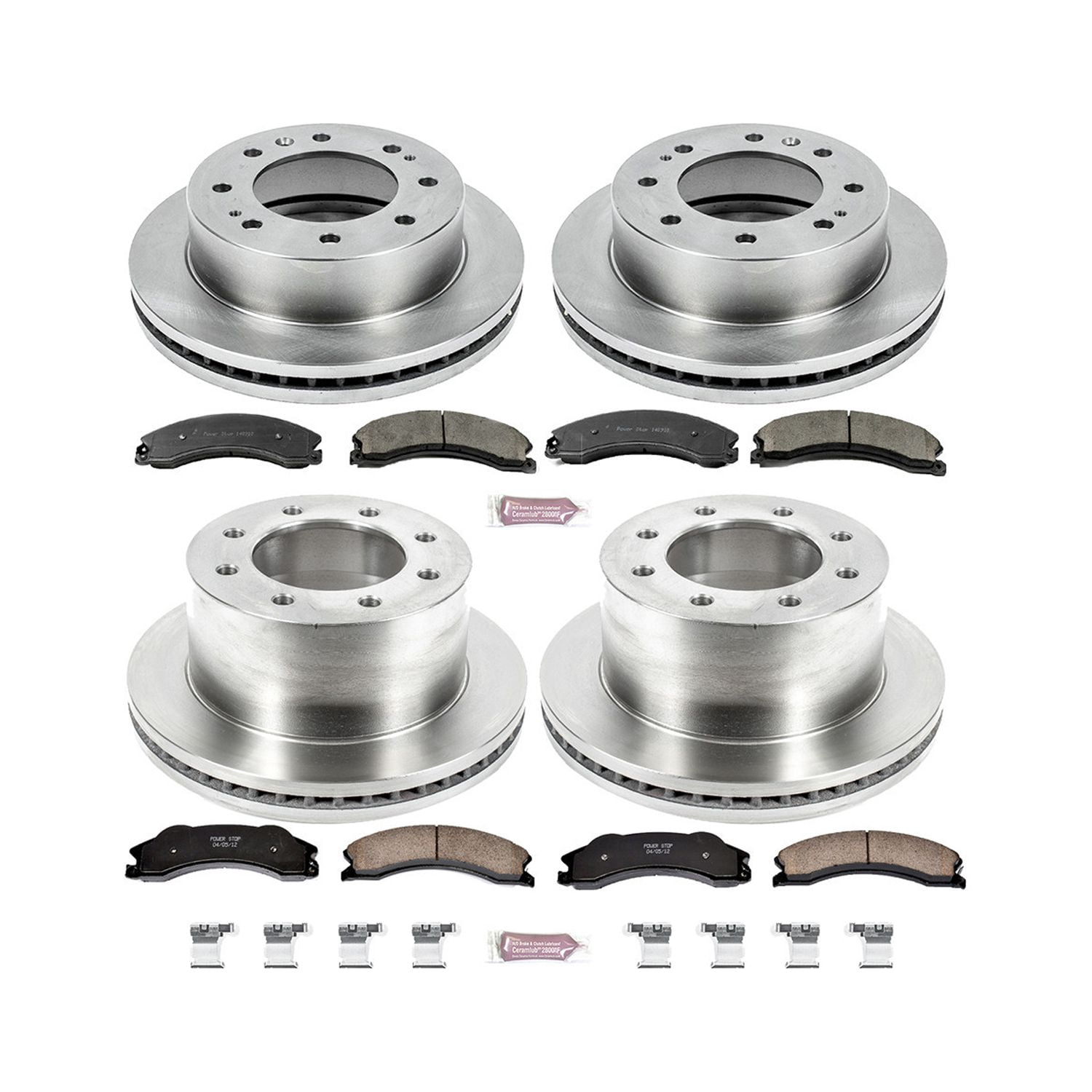 Power Stop Front and Rear Stock Replacement Brake Pad and Rotor Kit KOE6260