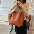 thumbnail image 2 of QWZNDZGR Simple And Fashionable Retro Women's Bag 2022 New High-Capacity Shoulder Bag Underarm Bag Japanese Texture Commuter Bucket Bag, 2 of 7