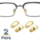 thumbnail image 3 of Grosor de almohadillas para nariz de gafas antideslizantes para monturas de plástico en color dorado, 3 of 7