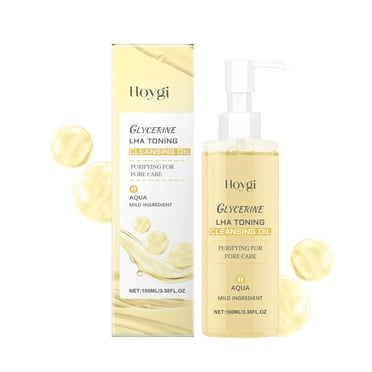 100ml Glycerine Cleansing Oil - LHA Toning Pore Care Korean Facial Oil Cleanser,  Makeup Double Cleansing, Blackhead Control, Pore Cleansing Oil for Face