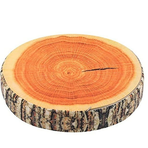 Cojín de tronco de árbol con diseño de madera Natural, cojín suave para silla, cojines para regalo, cojín de sofá para el hogar Ormromra CZJJ-ZC49-1