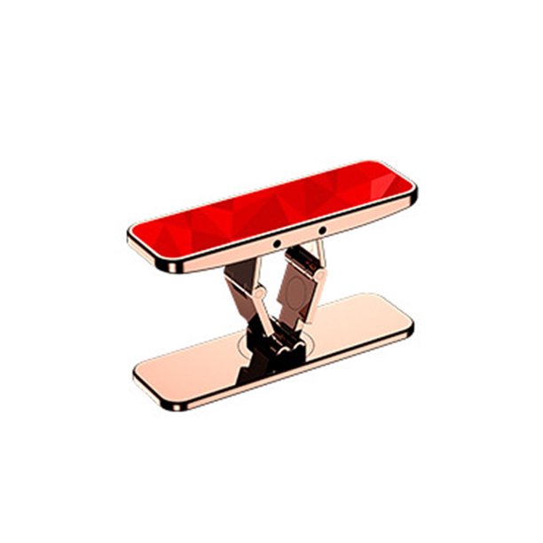 Tholdsy Soporte para anillo de teléfono Soporte giratorio ajustable de 360 ° Soporte para teléfono móvil Agarre a prueba de golpes Soporte de Electrónica Rosa roja