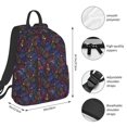thumbnail image 3 of Naloa Colorful Shells Print Lightweight DayBackpack Suitable for school, work, shopping, travel, etc., 3 of 5