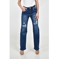 thumbnail image 4 of Jeans de corte recto con destrucciones /Juvenil, 1777 (Azul oscuro) azul oscuro 9, 4 of 4