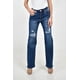 thumbnail image 4 of Jeans de corte recto con destrucciones /Juvenil, 1777 (Azul oscuro) azul oscuro 1, 4 of 4