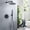 Matte Black, variant on PROOX 10 inch Round Rain Shower Faucet With Handheld Shower Wall Mounted Shower Set Valved Included