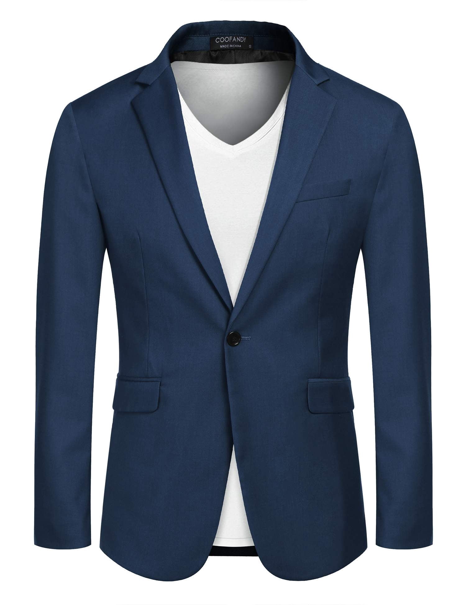 COOFANDY Mens Black Sport Coat Business Suit Jacket Casual One Button Blazer Lightweight Dress Jackets (Black XXXL)