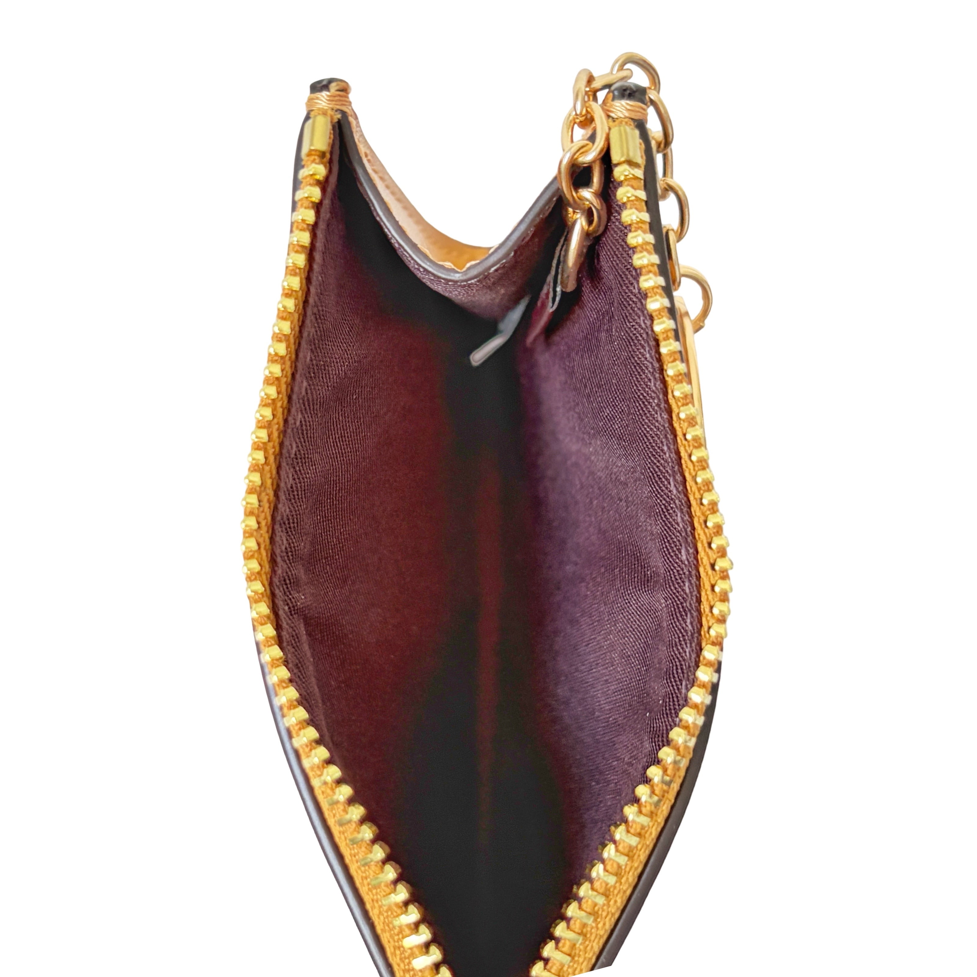 Coach Women's Mini Skinny ID Card Case With Key Ring In Signature Canvas With Floral Print (Walnut/Yellow)