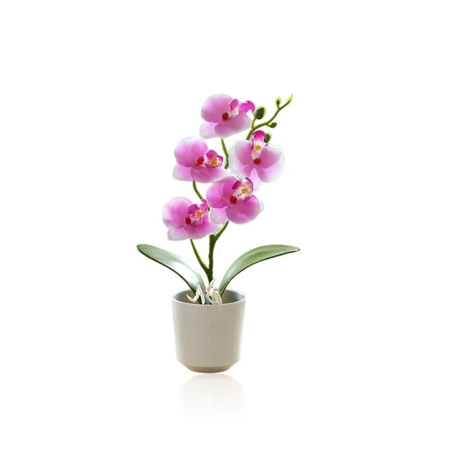 Ounissouiy Tela ABS, flor Artificial, simulación vívida, reemplazo decorativo, hogar, dormitorio, oficina, boda, adorno falso para macetas Decoración Púrpura Ounissouiy HA083938-03