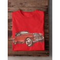 thumbnail image 3 of Classic  Car Graphic Men Red T-Shirt, Male x-Large, 3 of 4