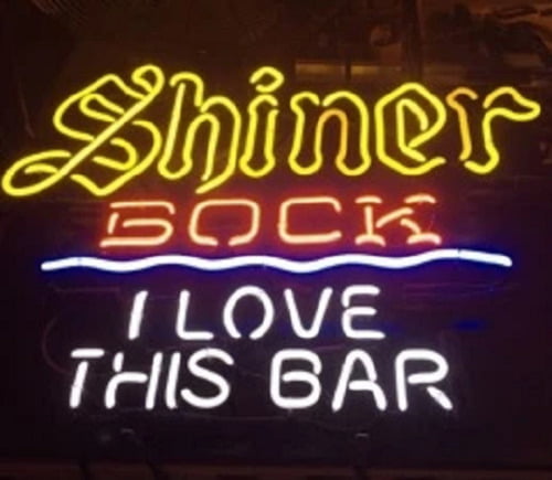 New Shiner Bock Neon Light Sign 17"x14" Beer Cave Gift Lamp Artwork Texas Glass 
