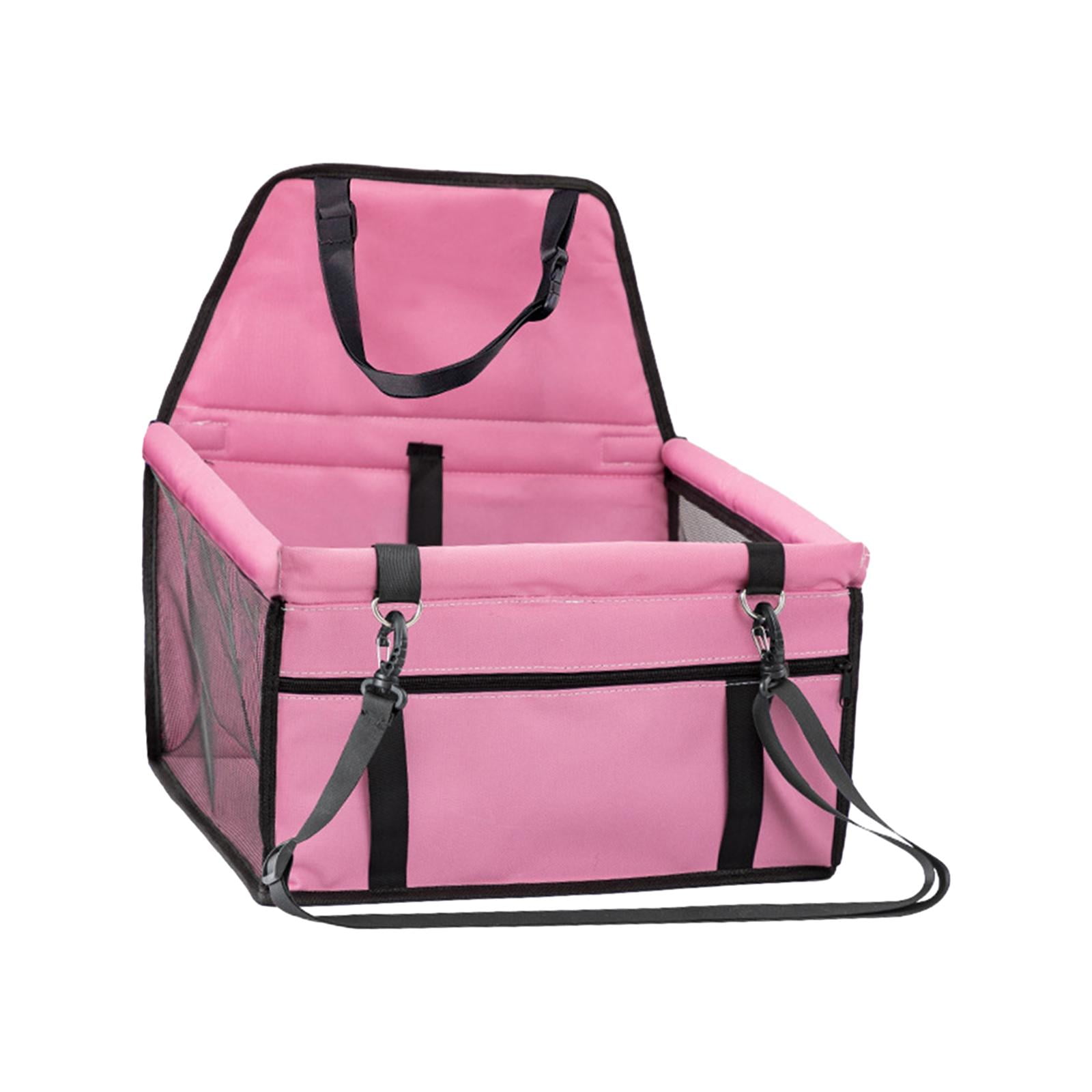 GROWTH TANK Dog Car Seat Bed Lightweight Portable Waterproof Comfortable Pet Dog Car Carrier Pink