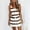 Brown, variant on Women's Casual Tennis Dress Modern Print Sleeve Open Back V-Neck Short Dress for Everyday Wear Gray XXL