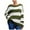 Green-23, variant on STETMN Plus Size Sweater for Women Casual Stripe Color Block Blouse Breathable Crew Neck Fall T-Shirt