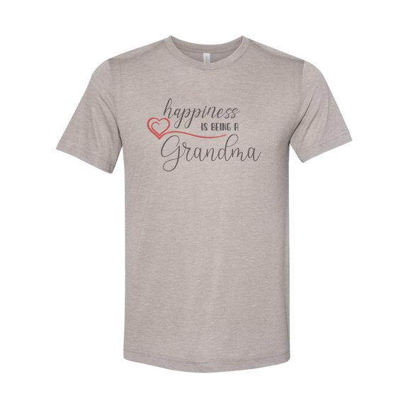 "Grandma Shirt, Happiness Is Being A Grandma, Gift For Grandma, Mother's Day Gift, Sublimation T, Gift For Her, Nana Shirt, Gma Tee, Nana T, LARGE, Heather Stone"