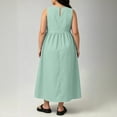 thumbnail image 4 of Karymi Plus Size Bow Keyhole Sleeveless Midi Dress, High Waist A-Line Casual Flowy Summer Dress with Pockets Summer Dresses for Women 2026, 4 of 7