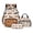 Beige-Dachshund Paw, variant on Kuiaobaty Fire Truck Print Backpack and Pencil Case Set with Lunch Bag for Boys Police Car Print Backpack Lunch Box with Adjustable Strap Roomy Bookbag Pencil Pouch for School Travel Picnic