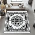 thumbnail image 4 of Area Rugs 8 X 10 ft Rug for Living Room Soft Non Slip Rug Low Pile Abstract Rectangle Flowers Printed Area Rugs Bedroom Farmhouse Dining Room, Home Decor Indoor Black, 4 of 7