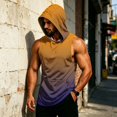 thumbnail image 6 of Men's Sleeveless Gradient Hoodie Tank, Muscle Fit Pullover Workout Vest with Pocket - Breathable Quick-Dry Athletic Shirt for Summer Gym & Bodybuilding Pink XXL, 6 of 8