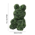 thumbnail image 3 of Artificial Topiary Tree, Artificial Green Boxwood Bear Shaped Decoration for Indoor Outdoor Front Porch, Easter Garden Decor, 3 of 6