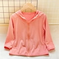 thumbnail image 5 of Girls Hoodie Pink Zip Up Kids Lightweight Summer Jacket Stretchy Casual with Pockets Size 1-2 to 12-13 Years,Size 1-2 T, 5 of 8